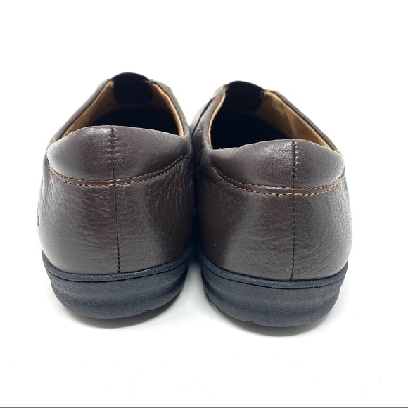 Taos Town Center chocolate leather slip on loafer flats - Picture 4 of 7